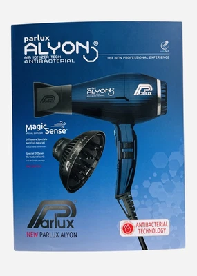 Parlux ALYON Hair Dryer Ionic Blow Dryer Midnight Blue / Dark Blue -EU PLUG