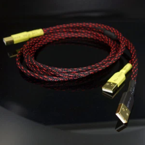 OCC silver plated Dual headed USB cable separate Audio / Power, WBT Solder - Picture 1 of 11