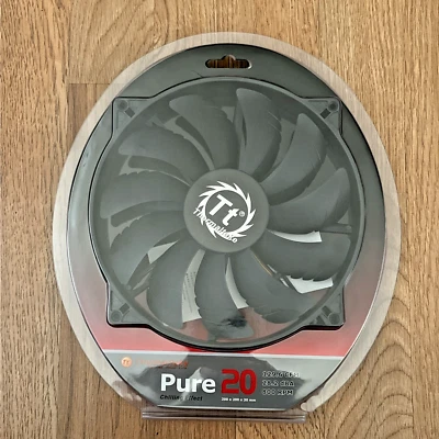 Thermaltake Pure 20 Computer Case Fan 200mm Black - NEW - Image 1 of 3