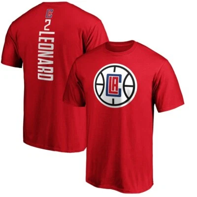 Los Angeles Clippers Kawhi Leonard Pro Line Red Name & Number Jersey T-Shirt - Image 1 of 2