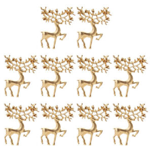  10 Pcs Holiday Kids Costume Supplies Christmas Pins Elk Brooch Fashion