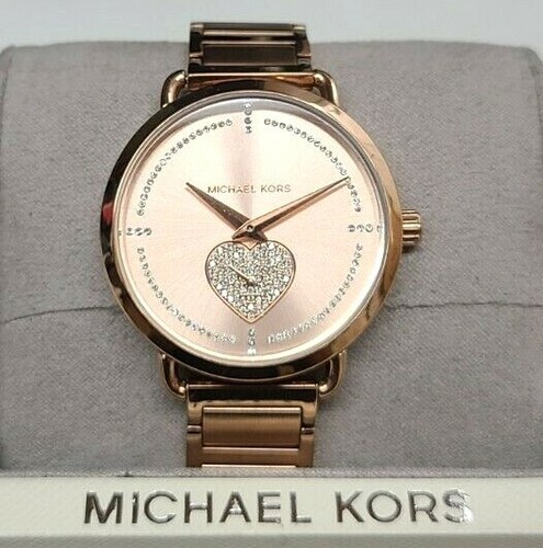 Orologio Michael Kors Donna Portia Tre Mani Oro Rosa Acciaio Inox MK3826