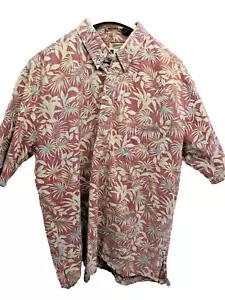 Vintage Tori Richard Honolulu Hawaiian Aloha Shirt, Palm Floral Men's SIZE XL - Picture 1 of 6