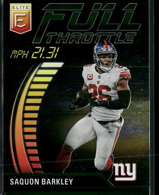 2023 Donruss Elite #FT-SB Saquon Barkley Full Throttle Green - Image 1 of 2