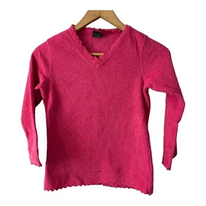 The Children's Place Girls Pink Fleece V-Neck Sweater Size Medium 7/8 - Picture 1 of 3