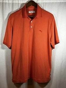 Tommy Bahama Palm Coast Pro Island Zone Polo Orange Men L - Picture 1 of 9