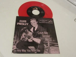 Elvis Presley  45  & Picture Sleeve   Love Me Tender   RCA Red Vinyl - Picture 1 of 1