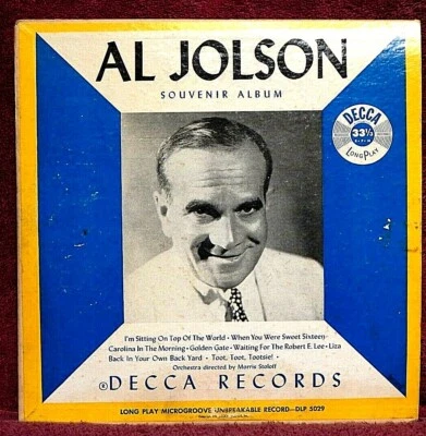 Al Jolson Souvenir Album LP PLAY GRADED Fully Tested - Image 1 of 4
