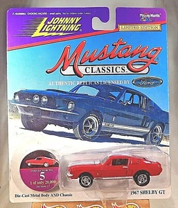 Johnny Lightning Mustang Classics #5 1967 Shelby GT 1997 rojo con cromo 5 radios - Imagen 1 de 6