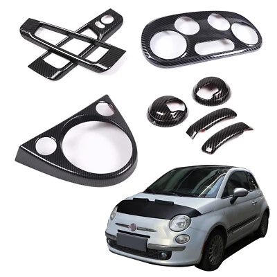 Fits Abarth 500 595 FIat 500, Carbon Look Interior Decor Kit Cover - Image 1 of 4