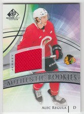 2020-21 SP Game Used Silver Jersey Alec Regula Rookie #189
