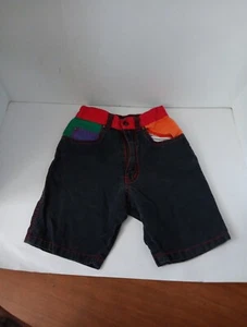Vinyage Class Club Shorts, Size 7, Black, Color Block Denim 90s Rad Cool - Picture 1 of 9