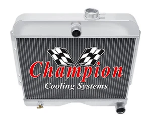RN Champion 3 Row Radiator Chevy Config-1953-1955 Willys 4-75 Sedan Delivery - Picture 1 of 7