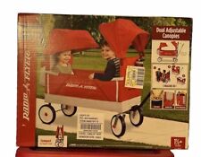 NEW Radio Flyer, Dual Canopy Family Wagon, Adjustable Canopies with Storage Bag