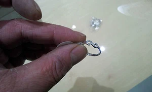 anello infinito argento 925 con zirconi regolabile qualsiasi misura ring - Picture 1 of 1