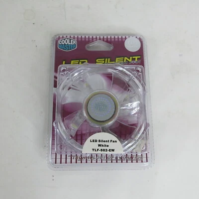 Cooler Master LED Silent 80mm White Case Fan 22 dBA 8025 System TLF-S82-EW - Image 1 of 2