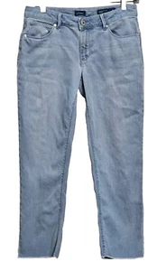 J Jill Jeans Womens Size 6 Blue Jeans Denim Cropped Oxford Wash Authentic Fit - Picture 1 of 9