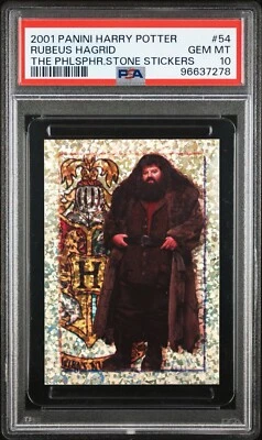 PSA 10 Rubeus Hagrid #54 Panini Harry Potter Philosopher's Stone 2001 💎 Low Pop - Image 1 of 3