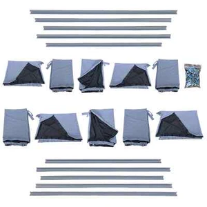 Maß Gardinen Set blickdicht für VW T5 T6 T6.1 Multivan Caravelle kurz (BO-717-2) - Bild 1 von 10
