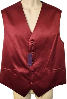 Retro Paris Men's Suit Vest SIZE XL Burgundy & Black Tuxedo Wedding Formal, NWT - Image 1 of 4