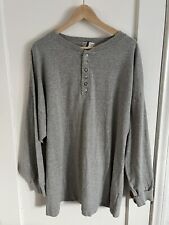 Vintage Cotton Henley Grey Long Sleeve Mens XXL Made in Canada Ash City