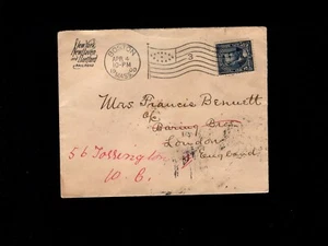 NY New Haven Hartford Railroad Boston 1900 Ovate Flag #3 Cover - England 3h - Picture 1 of 2
