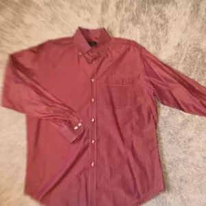 Bugatchi Uomo Mens Striped Long Sleeve Cotton Button Up Dress Shirt L - Picture 1 of 5
