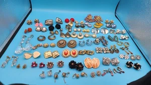 Vintage Clip-on And Screw Back Earrings **READ DESCRIPTION** - Picture 1 of 14