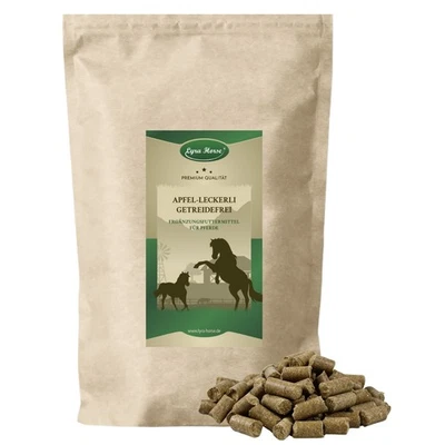 5 kg Apfel Leckerli Pferdefutter Belohnung Vitamine Pferde Pellets Lyra Horse® - Bild 1 von 4