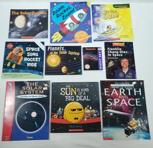 Kids Books About Outer Space Lot of 10 Solar System Sun Classroom Homeschool Set - Picture 1 of 15