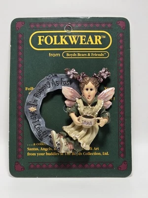 Boyds Bears & Friends Folkwear "Im Running As Fast As I Can" Vintage Resin Pin - image 1 of 2