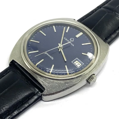 Vintage Certina Quartz Watch: Swiss Made Blue dial Men's Wristwatch Foto 1 de 4