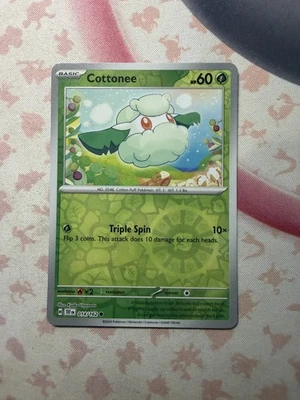 Cottonee Common SV05: Temporal Forces 014/162 NM Reverse holo - Image 1 of 2
