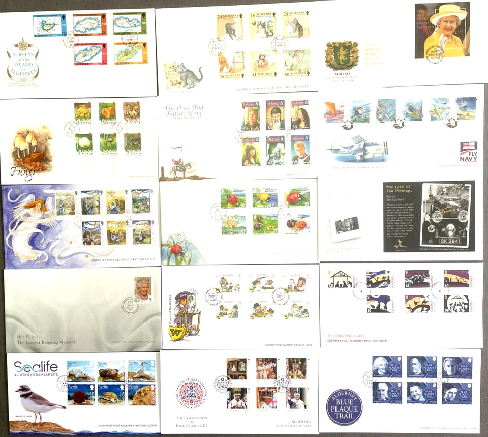 Alderney First Day Covers Stamps FDC from 1989 to 2025 Multiple LIstings - Image 1 of 1