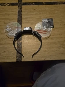 Disney Parks Star Wars Light Up Death Star Tie Fighter Mickey Ears Headband NWT - Picture 1 of 10