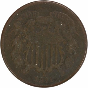 1871 Zwei Cent Stück sehr guter Zustand ungeprüft #310 - Bild 1 von 2