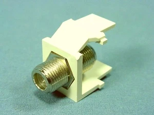 Leviton Light Almond Quickport F-Type Coaxial Video Cable Jack 75-Ohm 41084-FTF - Picture 1 of 5