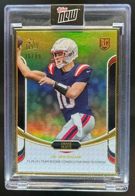 2024 Topps NOW Rookie Campaign Quarterbacks Drake Maye Green Rookie RC #36/99 - Image 1 of 2