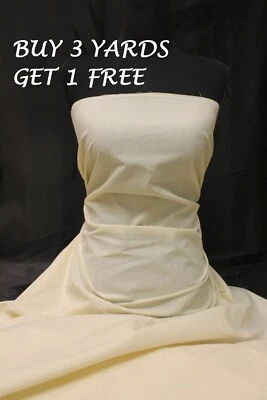 Premium Natural Calico 100% Cotton Medium Weight Crafts Dress Fabric Material - Image 1 of 2