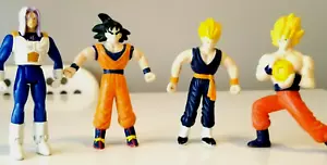 Vintage Dragon Ball Z 4 figurine 1989-2001 3,5" Goku, Super Saiyan Goku, ecc. - Foto 1 di 12