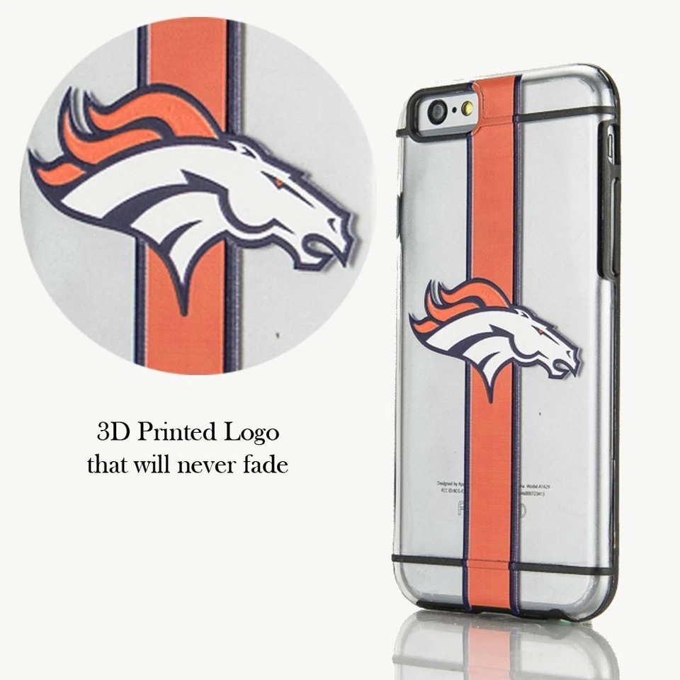 FOCO NFL Licensed Denver Broncos Hydro Clear Case For iPhone 6 & 6s (4.7") - Image 1 of 1