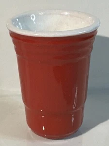 Nora Fleming Mini ~ "Fill Me Up" RED SOLO CUP Plate Charm - Picture 1 of 6