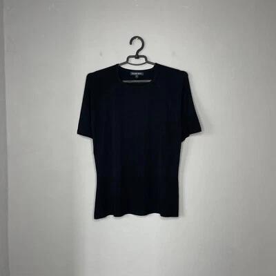 Camiseta Top Karen Scott Mujer Vintage Negra Mezcla Viscosa/Nylon Talla 3 Foto 1 de 4