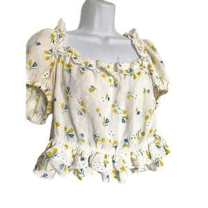 Zara Women;s Shirt  Peplum Blouse vintage staly - Picture 1 of 5