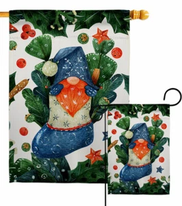 Winter Socks Gnome Garden Flag Decorative Small Gift Yard House Banner - Picture 1 of 17