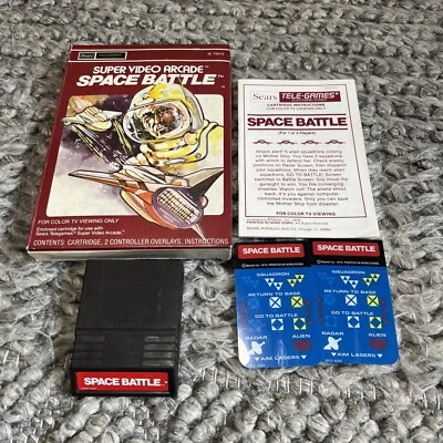 Super Video Arcade Space Battle (Sears Tele-Games, 1979) Complete In Box CIB - Image 1 of 4