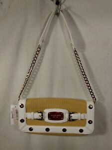 New Michael Kors Women Leather Straw Chain Over Shoulder Purse Bag Handbag