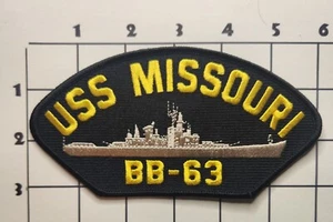 USS Missouri BB-63 Patch United States Navy Vintage 6" Embroidered Ship - Picture 1 of 1