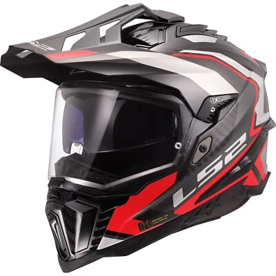Enduro Motorcycle Helmet XL - LS2 Explorer C Frontier II 2 MX701 - Red - Image 1 of 4