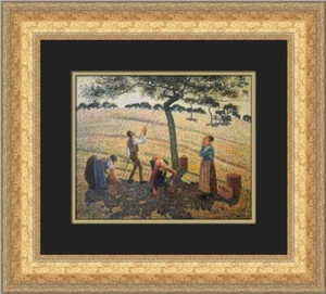Camille Pissarro Apple Picking at Eragny Custom Framed Print - Bild 1 von 2